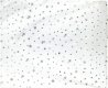 Ubrus s vánočním motivem, stříbrné vločky na bílém podkladu, 130x160 cm,100 % UBR053
