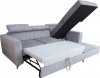 Rohová sedací souprava MILDRED Premium rozkládací s úložným prostorem, pravá, tmavě šedá