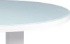 Kulatý jídelní stůl AT-4004 WT, bílá lesk/sklo