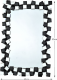 Zrcadlo, černá / bílá, ELISON TYP 8