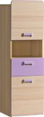 Dětská skříňka LIMO L4 jasan/fialová