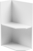 Spodní kuchyňská skříňka AURORA D25PZ ukončovací, levá, bílá