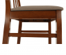 Dřevěná jídelní židle SILAS, tmavý dub /látka šedobéžová