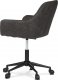 Pracovní židle, potah černá vintage látka, výškově nastavitelná, černý kovový kříž KA-J403 BK3