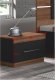 Ložnicový komplet (skříň + postel + 2x noční stolek), ořech / černá, DEGAS