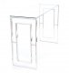 Odkládací konzolový stolek ALLURE C stříbrná/sklo