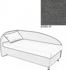 Čalouněná postel AVA NAVI, s úložným prostorem, 90x200, levá, SORO 97