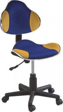 Kancelářská židle Q-G2 modrá/žlutá
