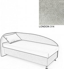 Čalouněná postel AVA NAVI, s úložným prostorem, 90x200, levá, LONDON 314