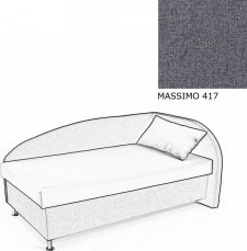 Čalouněná postel AVA NAVI, s úložným prostorem, 120x200, pravá, MASSIMO 417