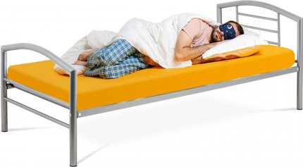 Kovová postel BED-1900 SIL 90x200, šedá