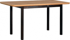 MAXMILIÁN 4 (MAX 4) - jídelní stůl rozkládací  - Dýha dubová přírodní/ nohy, podstava černá - kolekce "DRE" (K150-E)