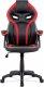Kancelářská židle KA-N662 RED, černá ekokůže+červená látka, houpací mech, plast kříž