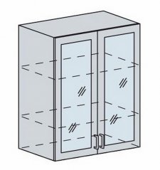 Horní kuchyňská skříňka CHARLIZE 80H9S 2-dveřová, bk/bílá