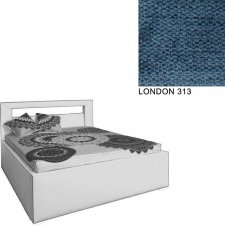 Čalouněná postel AVA LERYN 160x200, s úložným prostorem, LONDON 313
