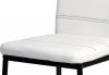 Jídelní židle AC-1220 WT koženka bílá / černý lak
