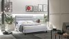 Manželská postel, šedý melír, 180x200, MAJESTIK