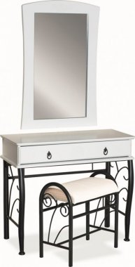 Toaletní stolek 1102 se zrcadlem bílá/černá