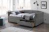 Čalouněná postel LANTA 90x200, s úložným prostorem, šedá