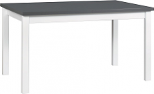 ALBATROS 2 (ALBA 2) jídelní stůl rozkládací - lamino grafitová/ nohy bílá - kolekce "DRE" (K150-E)
