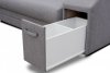 Rohová sedací souprava ALVIN rozkládací s úložným prostorem, pravá, šedá/Inari 91