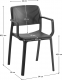 Stohovatelná židle, černá, DENTON