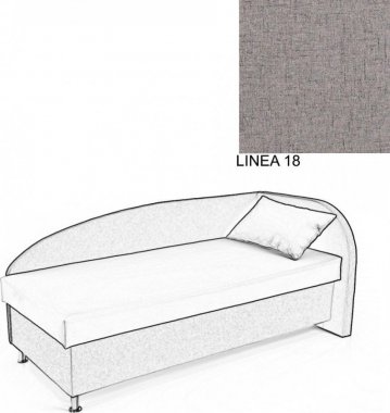 Čalouněná postel AVA NAVI, s úložným prostorem, 90x200, pravá, LINEA 18