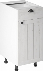Spodní kuchyňská skříňka PROVANCE D40S1, 1-dveřová se zásuvkou, pravá, bílá/sosna andersen