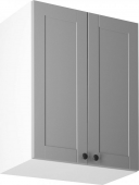 Horní kuchyňská skříňka LAYLA G60, bílá/šedá mat