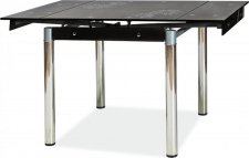 GD-082 jídelní stůl černá  kov/tvrzené sklo černá (GD082C) (S) (K150-E)