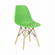 Plastová jídelní židle CINKLA 3 NEW, zelená/buk