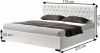 Čalouněná postel DORLEN 2 NEW 160x200, s úložným prostorem, bílá