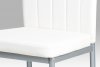 Jídelní židle AC-1287 WT koženka bílá / šedý lak