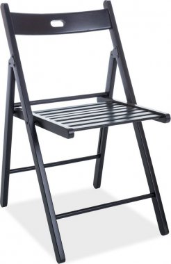 Dřevěná skládací židle SMART II, černá