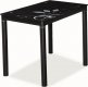 Jídelní stůl DAMAR 80x60, kov/sklo, černý