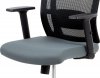 Kancelářská židle KA-B1076 GREY, houpací mechanismus, šedá látka, plastový kříž, plastová kolečka 