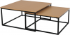 Konferenční stolek KASTLER TYP 1, set 2 kusů, buk/černý kov