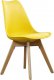 Plastová jídelní židle CROSS II žlutá