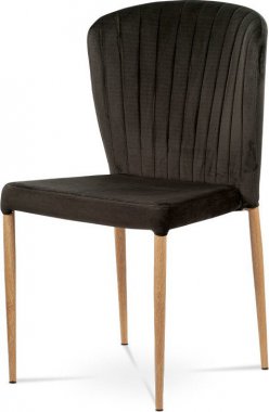 Designová jídelní židle CT-614 GREY4, šedá sametová látka/kov