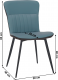 Jídelní židle KLARISA, ekokůže, modrá, hnědá/kov