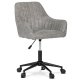 Pracovní židle, potah šedá vintage látka, výškově nastavitelná, černý kovový kříž KA-J403 GREY3