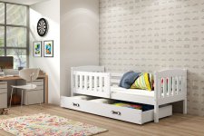 Dětská postel Kuba 80x160 s úložným prostorem, bílá