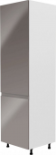Potravinová skříň AURORA D60R, levá, bílá/šedá lesk