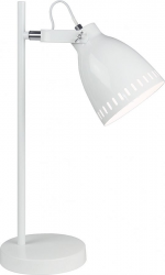 Stolní lampa, bílá / kov, AIDEN TYP 1