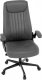 Kancelářská židle, šedá koženka, kov černá KA-C708 GREY2