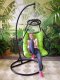 závěsné relaxační křeslo POHODA- zelený sedák