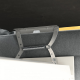 Rohová sedací souprava PANOS, rozkládací s úložným prostorem, pravá, šedá/hořčicová