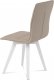 Jídelní židle B829 CAP1, koženka cappuccino / vysoký lesk bílý