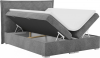 Čalouněná postel MEGAN 160x200, s úložným prostorem, šedá