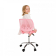 Dětská židle SELVA, růžová/chrom